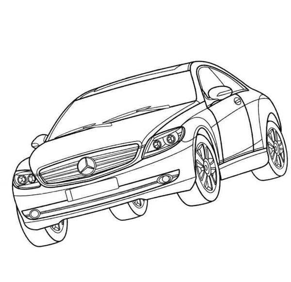 Мерседес Бенц c63 AMG раскраска