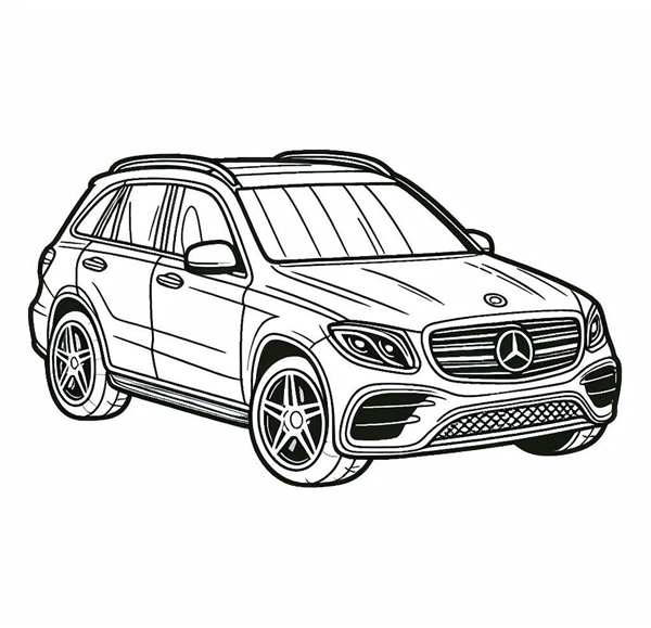 Мерседес GLK 350 раскраска
