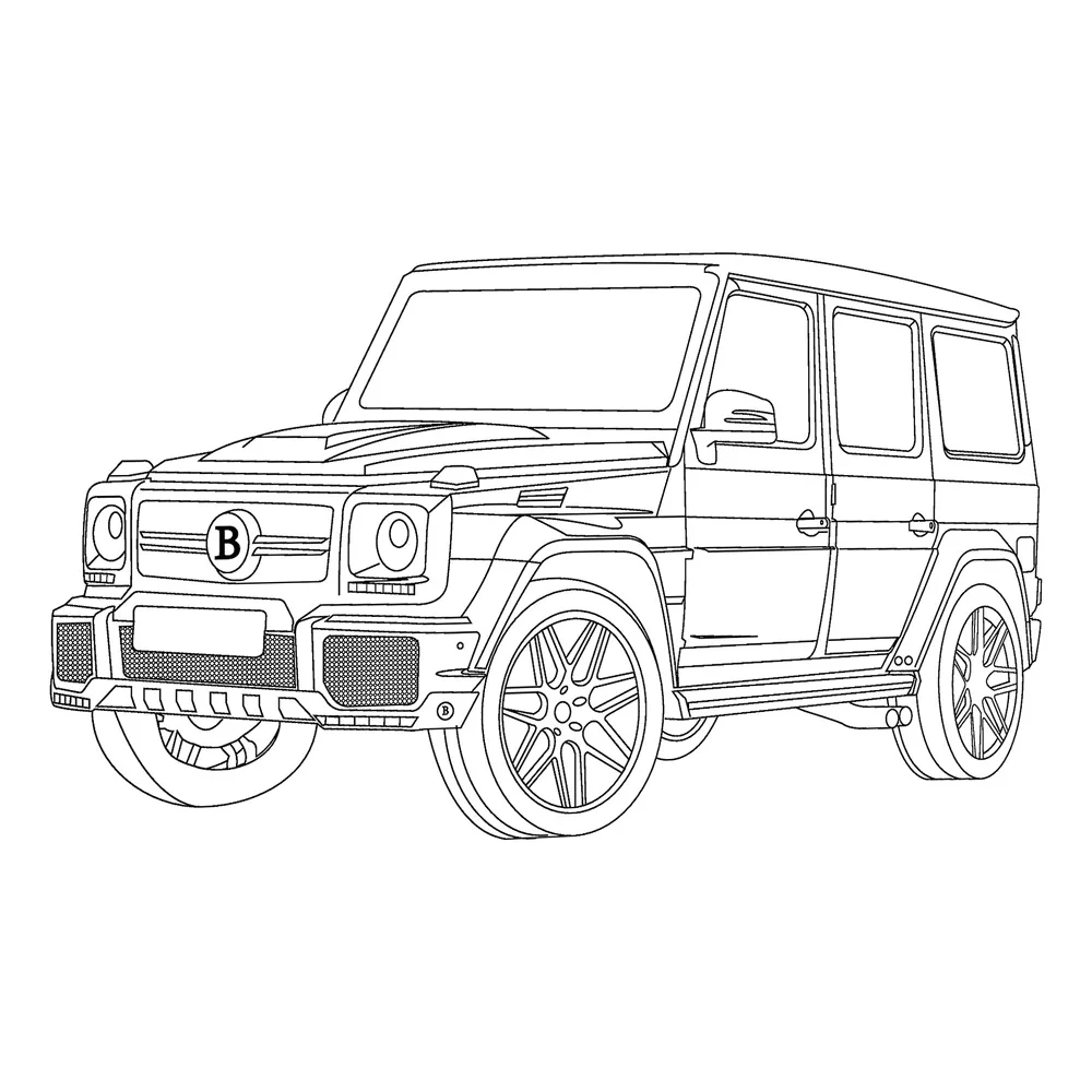 Раскраска Мерседес Гелендваген g63