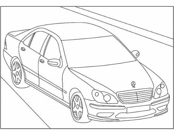 Раскраска Мерседес w204
