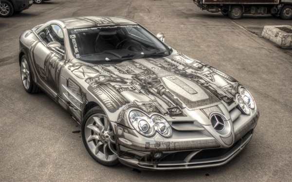 Раскраска Мерседес SLR McLaren Создайте