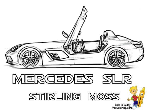 Раскраска Мерседес SLR McLaren Создайте