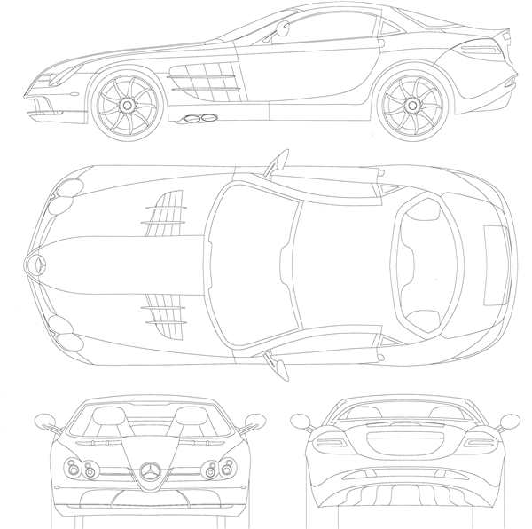 Раскраска Мерседес SLR McLaren Создайте