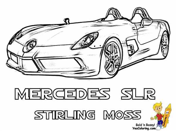 Раскраска Мерседес SLR McLaren Создайте