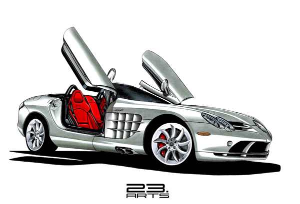 Раскраска Мерседес SLR McLaren Создайте