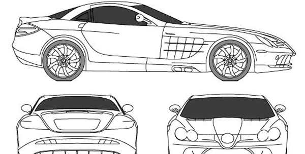 Раскраска Мерседес SLR McLaren Создайте
