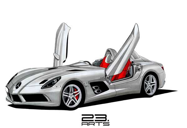 Раскраска Мерседес SLR McLaren Создайте