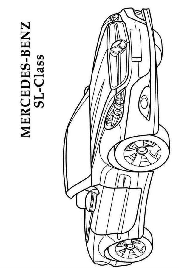 Раскраска Мерседес SLR McLaren Создайте