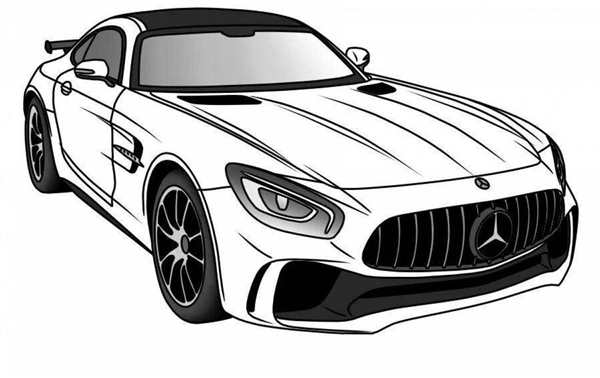 Раскраска Мерседес SLR McLaren Создайте
