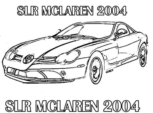 Раскраска Мерседес SLR McLaren Создайте