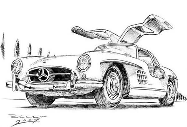 Раскраска Мерседес SLR McLaren Создайте