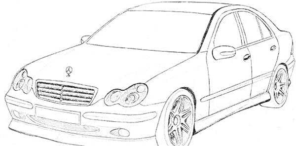 Мерседес w211 раскраска