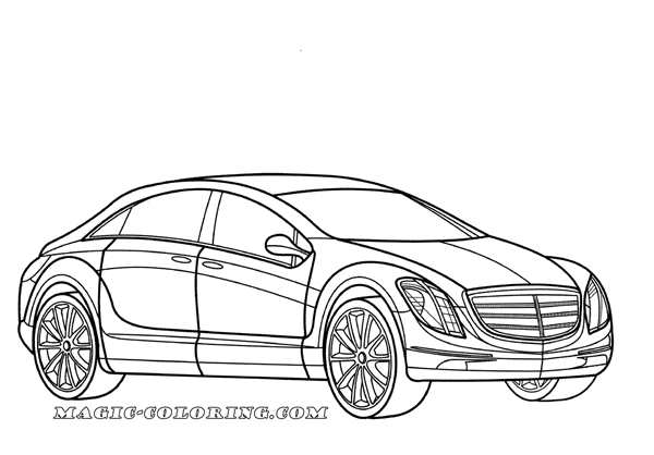 Раскраска Мерседес c63 AMG