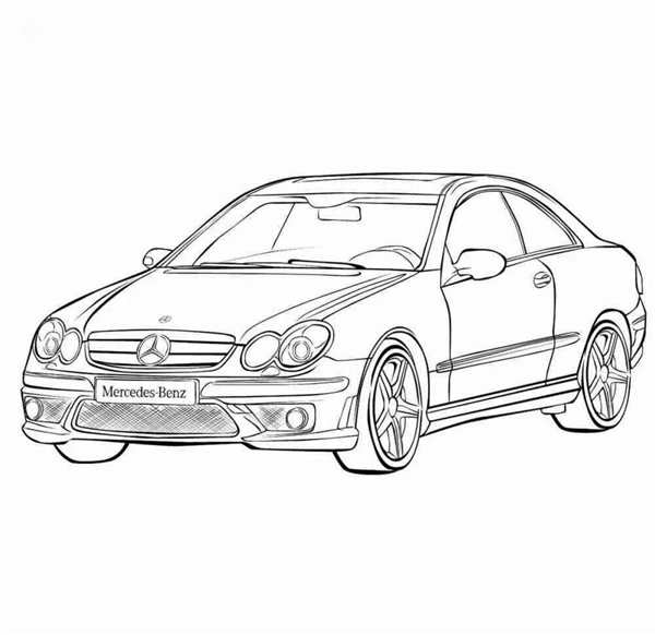 Mercedes Benz w210 раскраска