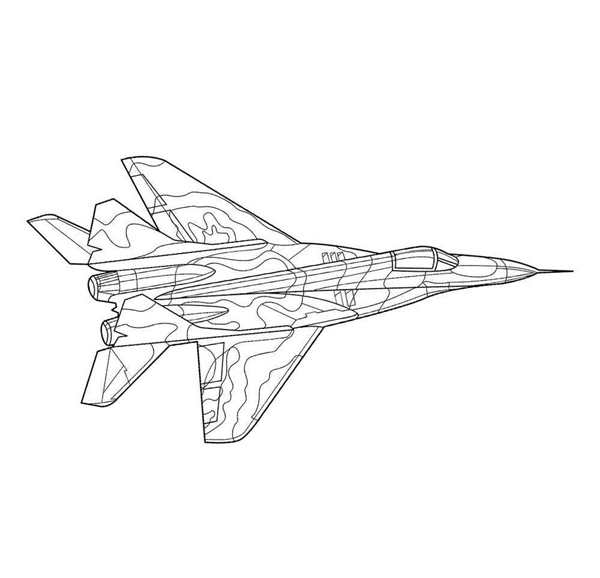 Раскраска самолет истребитель Су-24