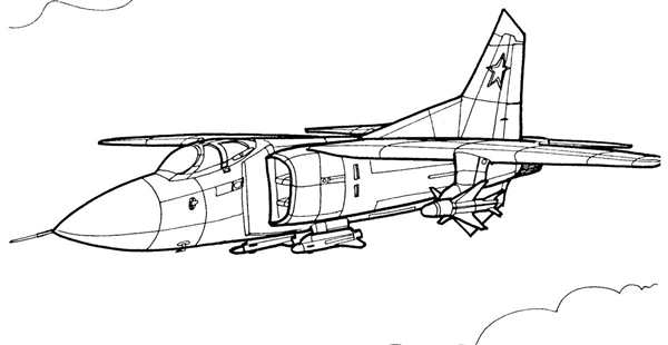 Рисунок самолета Су-27