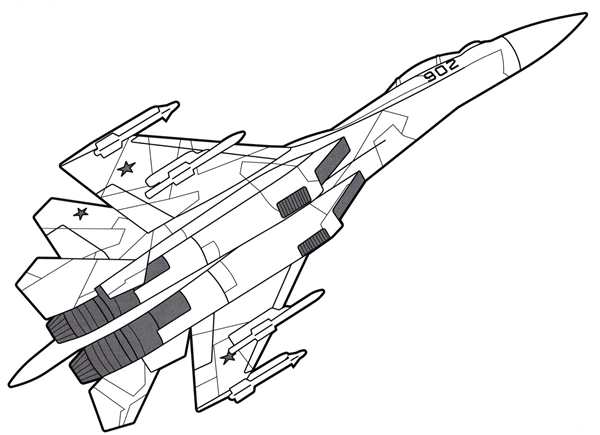 Су-35 истребитель раскраска