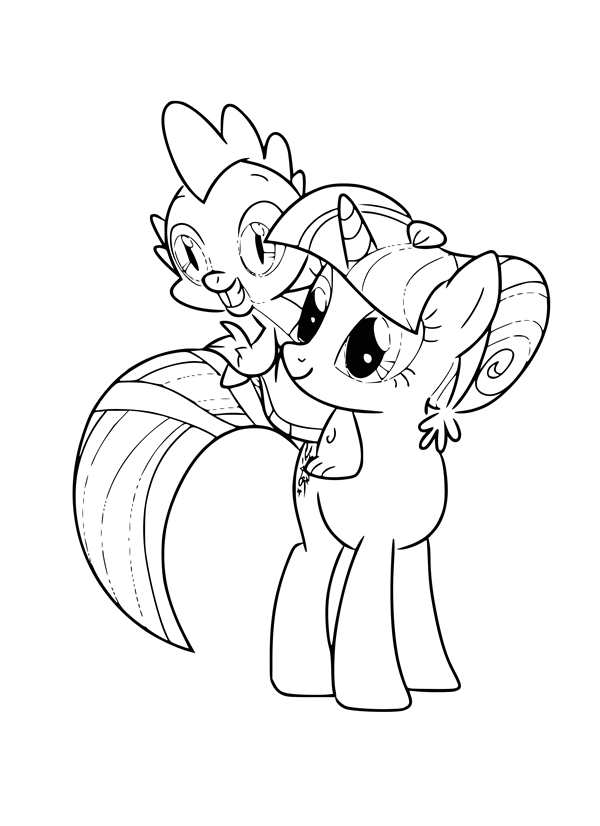 My little Pony раскраска Спайк
