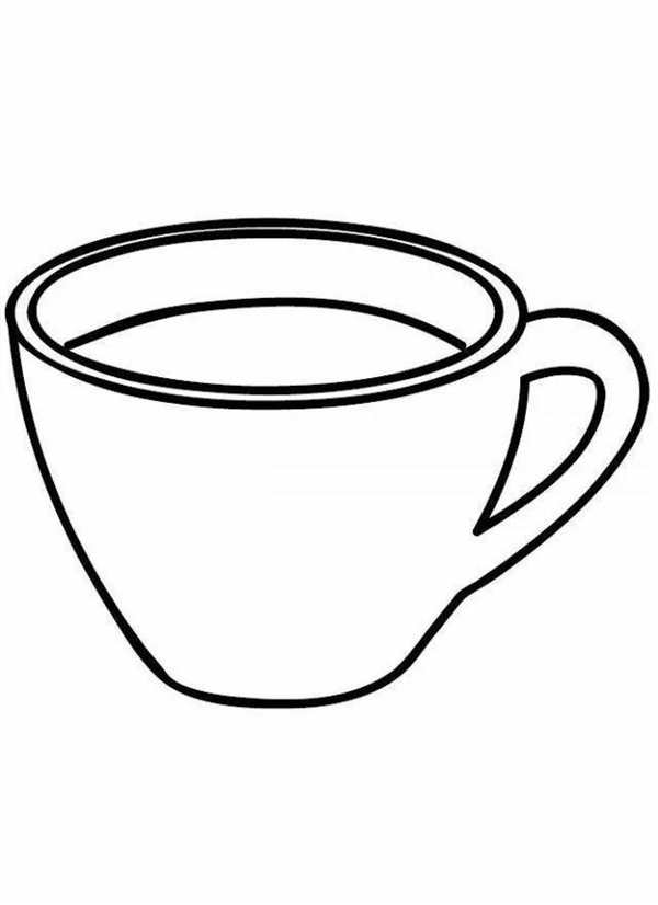 Чашка раскраска для малышей