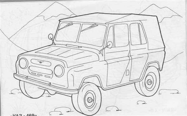 УАЗ 31514 раскраска