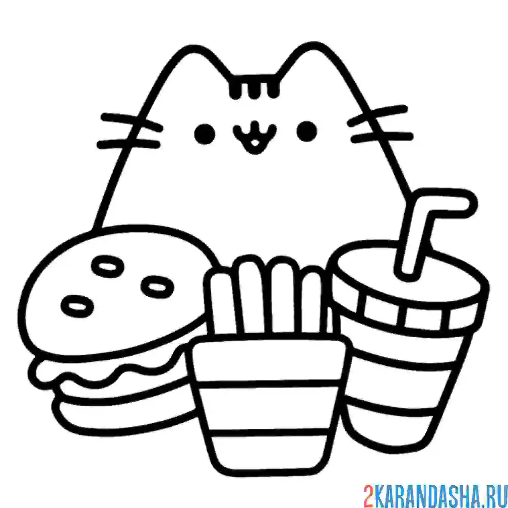 Раскраски котики маленькие