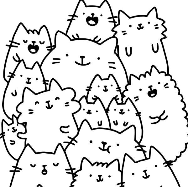 Котенок. Раскраска