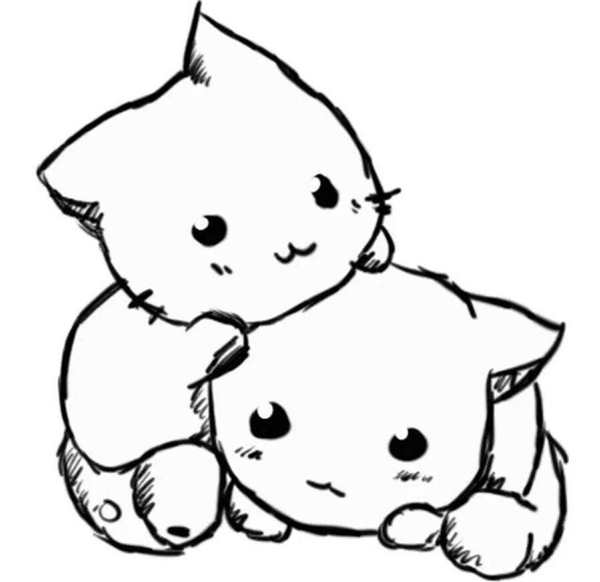 Котенок раскраска для детей