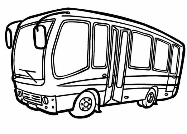 Автобус раскраска для детей
