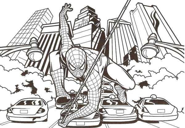 Spider man раскраска Супергерои