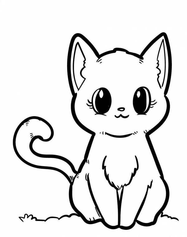 Раскраска для девочек котики
