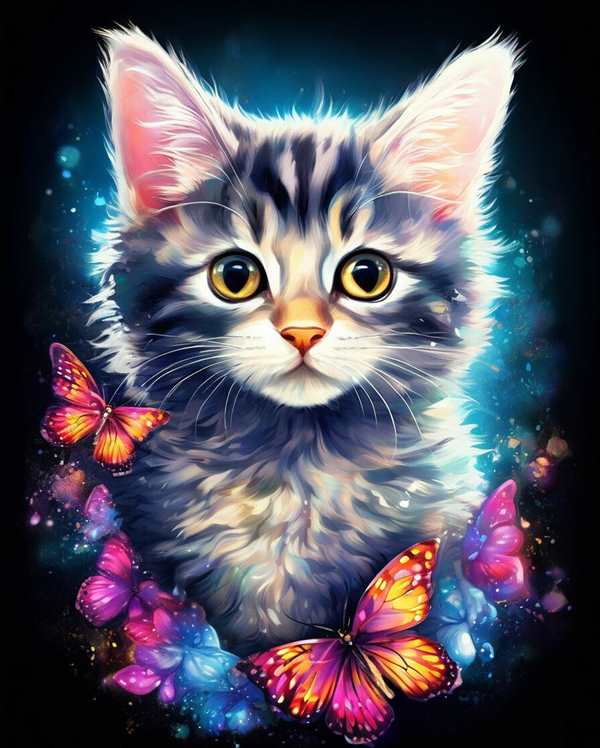 Кошка раскраска для детей