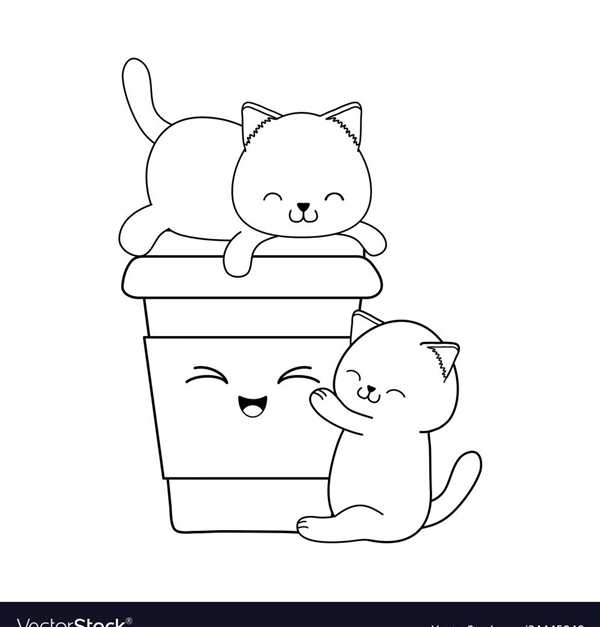 Раскраска кот на гамбургере