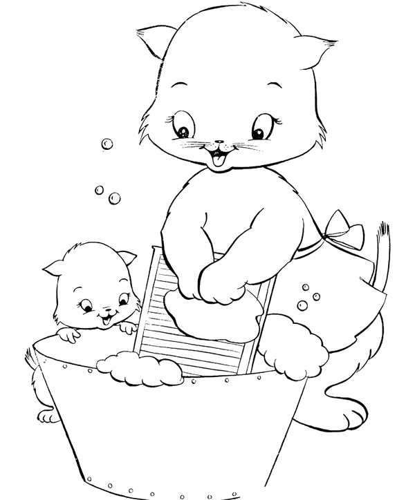 Котенок. Раскраска