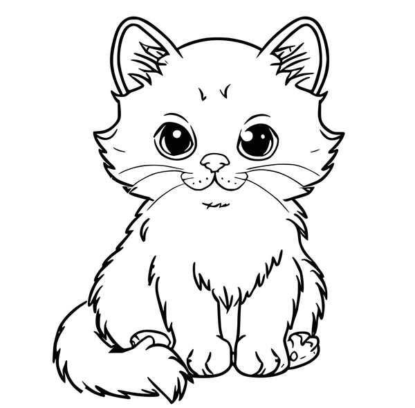 Котенок. Раскраска