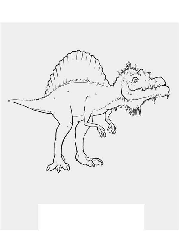Раскраска Милый малыш Спинозавр BABY DINOSAUR Coloring Page