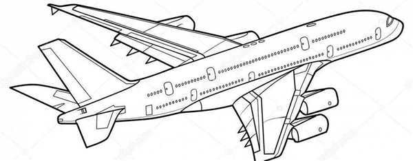 Раскраска самолет Аэробус а380