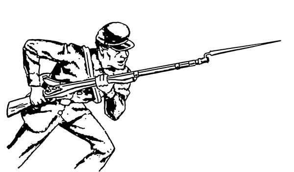 Раскраска военные солдаты