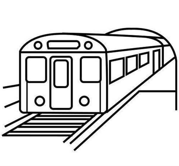 Поезд метро раскраска