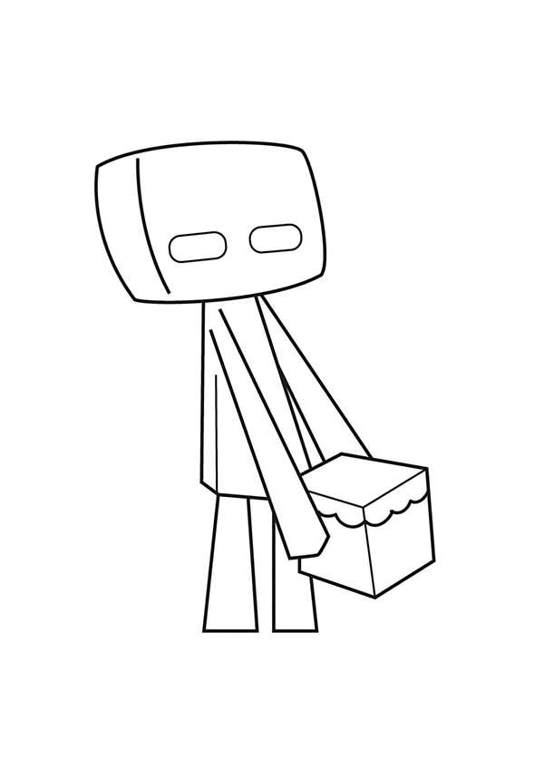 Раскраска Minecraft Мобы Взять в Руки
