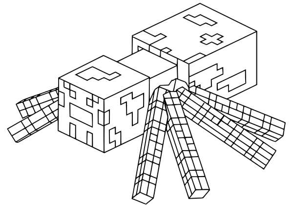 Раскраска Minecraft Мобы Взять в Руки