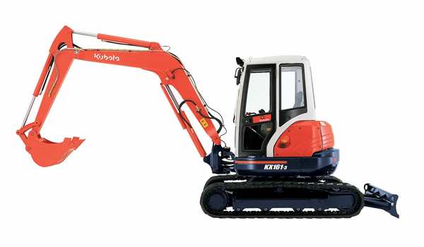 Раскраска миниэкскаватора Kubota Яркие Задачи для Развития