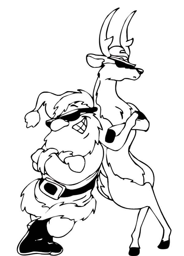 Puzzle Santa colouring
