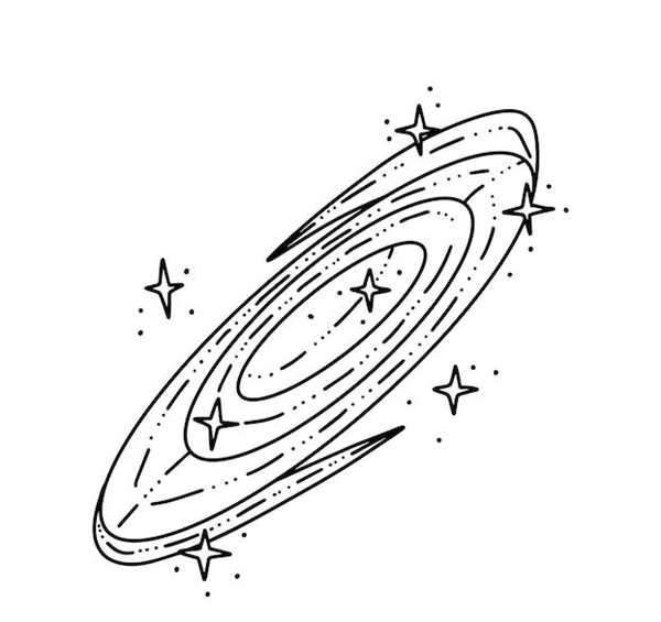 Галактика рисунок карандашом