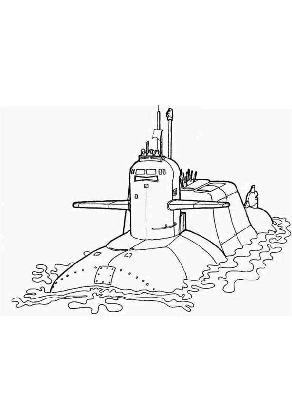 Раскраска Много подводных лодок