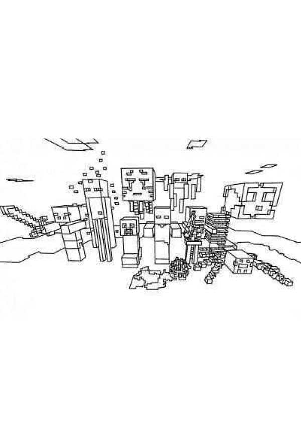 Раскраска Мобы Minecraft Увлекательный Способ Развлечения
