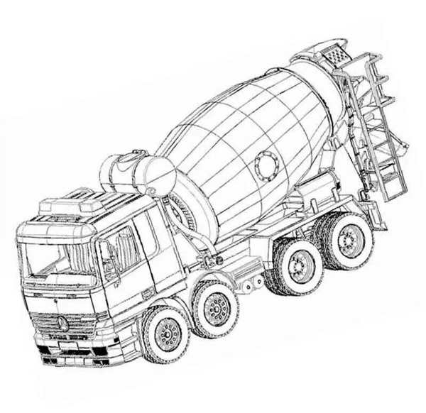 Раскраска бетоновоз