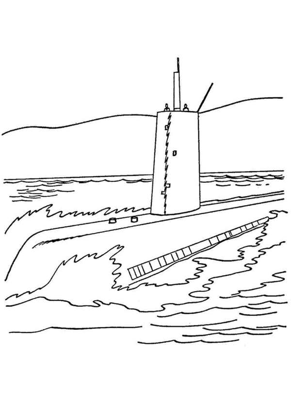 Подлодка раскраска