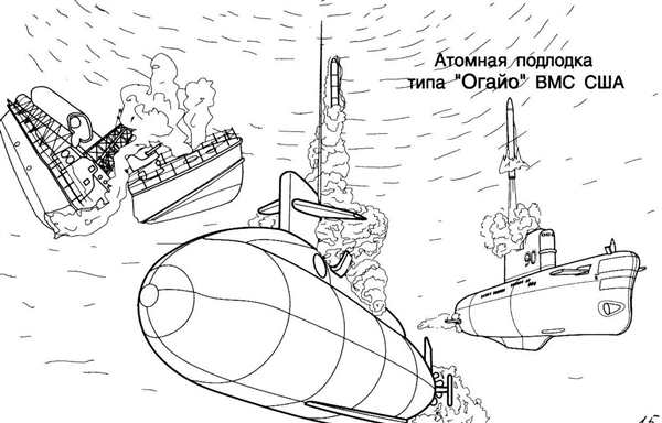 Подводные лодки раскраска
