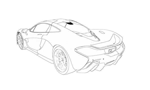 Макларен 720s чертеж