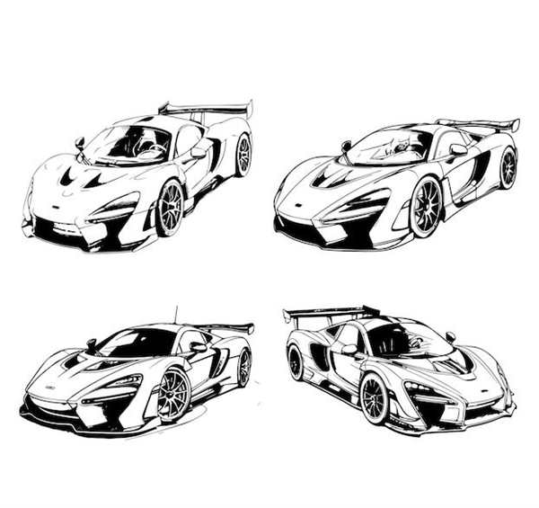 Макларен 720s чертеж